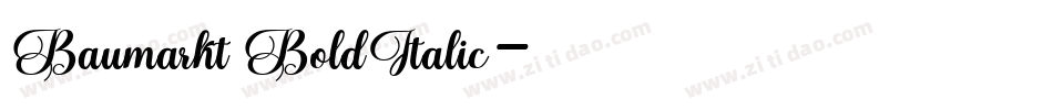 Baumarkt BoldItalic字体转换